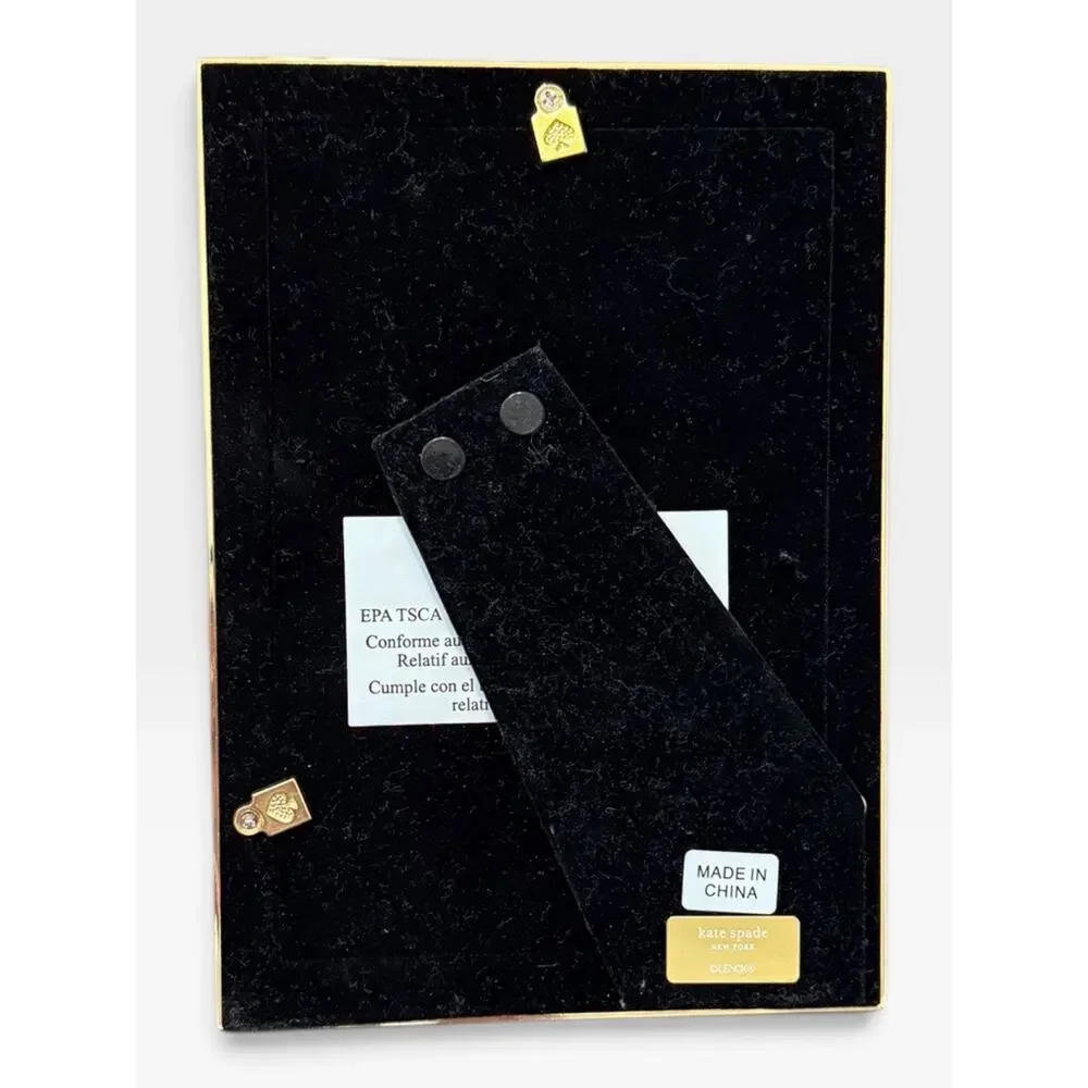 Kate Spade New York Simply Sparkling Gold Glitter 4x6 Photo Frame Lenox New